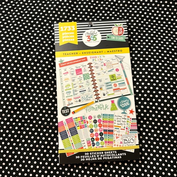 The Happy Planner Big Teacher Stickers: 1733 Pack - Picture 1 of 3